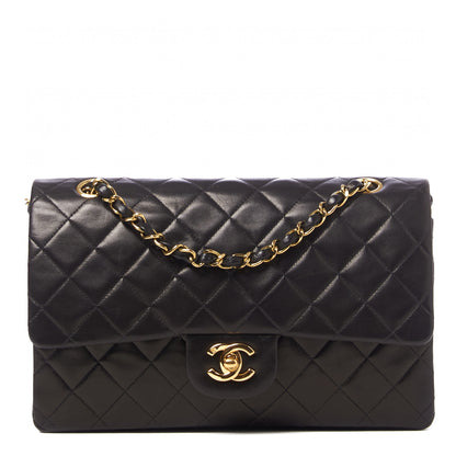 Chanel Lambskin Quilted Medium Double Flap Black 1 of 9
