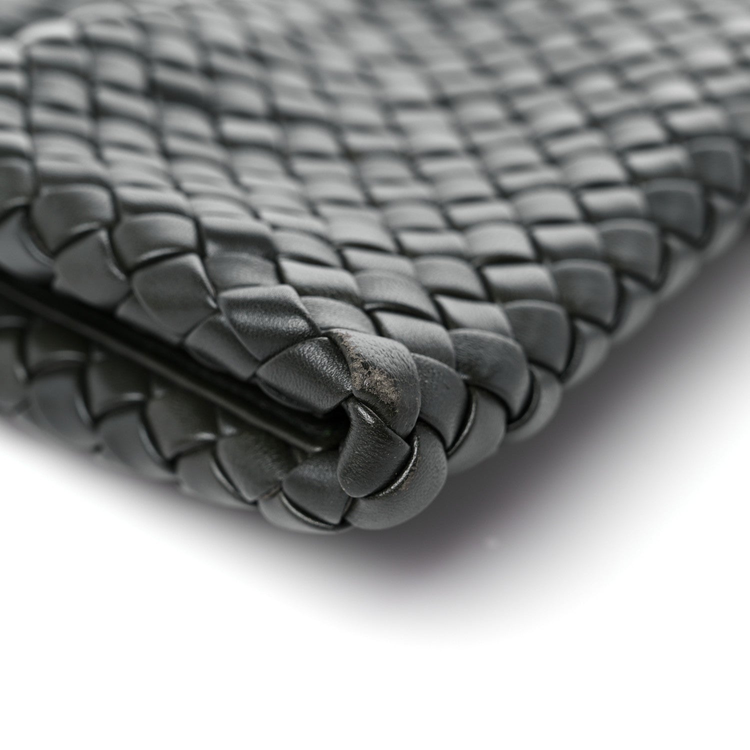 Bottega Veneta Nappa Intrecciato Crisscross Clutch Vert Fonce 7 of 7