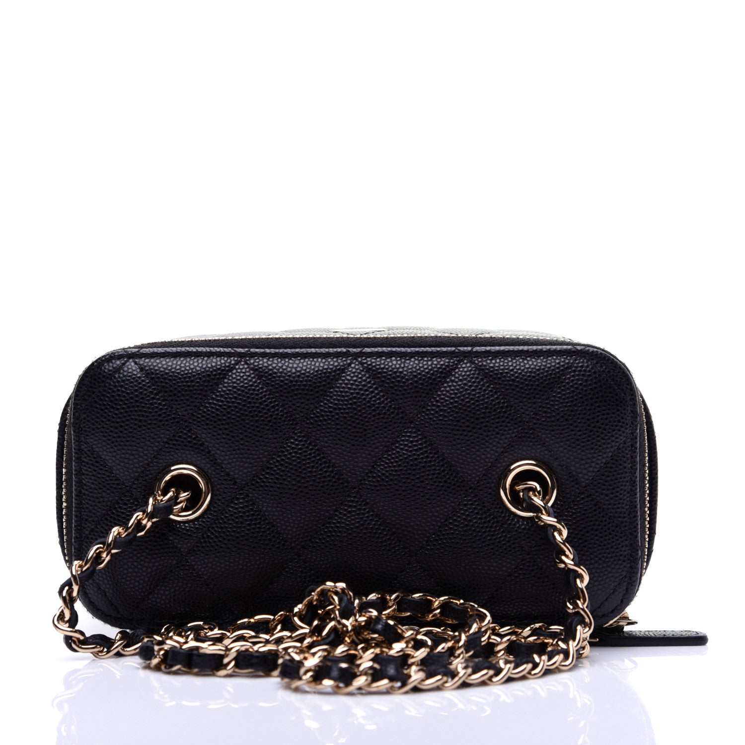 Chanel Caviar Quilted Small Vanity Case With Chain Black 11 of 12