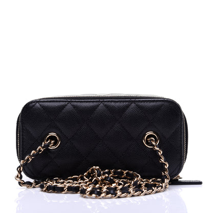 Chanel Caviar Quilted Small Vanity Case With Chain Black 11 of 12