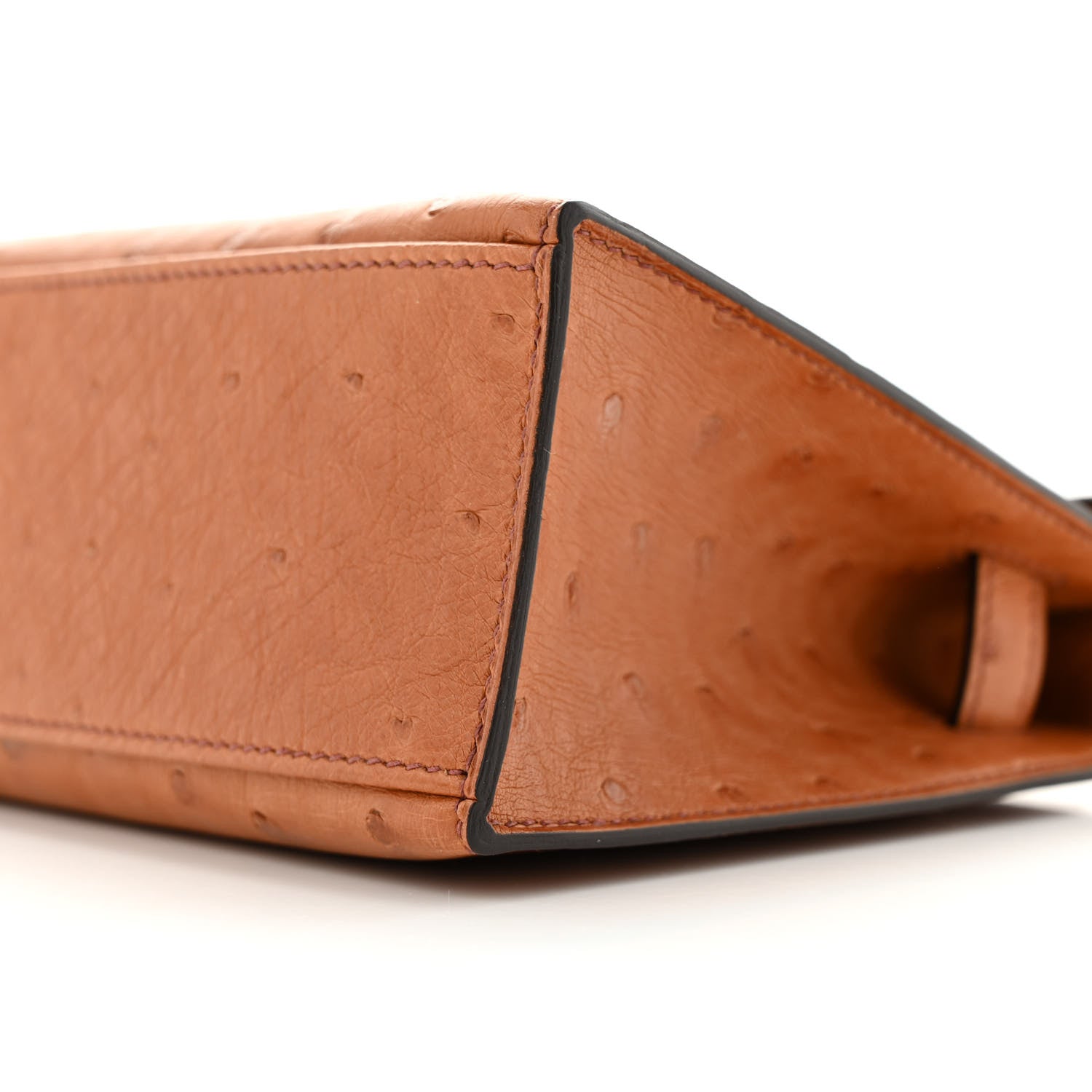 Hermes Ostrich Kelly Pochette Cognac 9 of 10