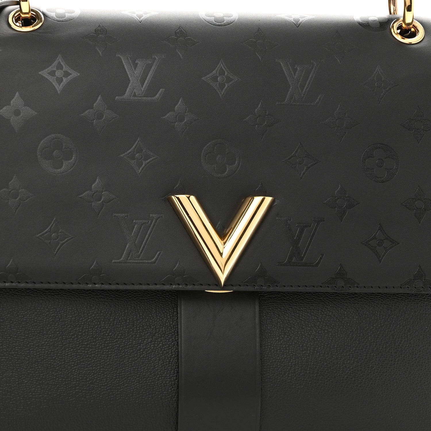 Louis Vuitton Calfskin Monogram Very One Handle Black 7 of 11