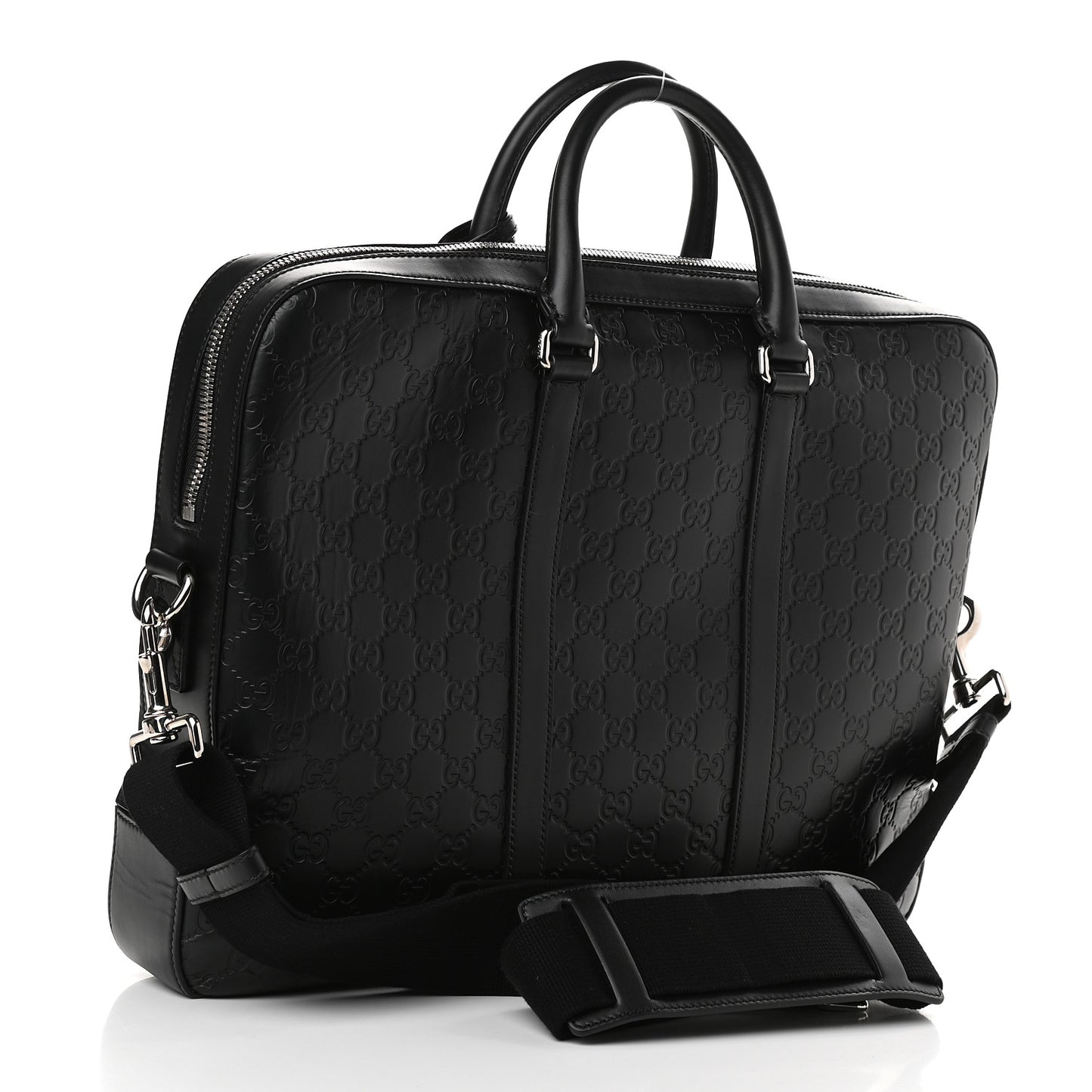 Guccissima Signature Briefcase Black