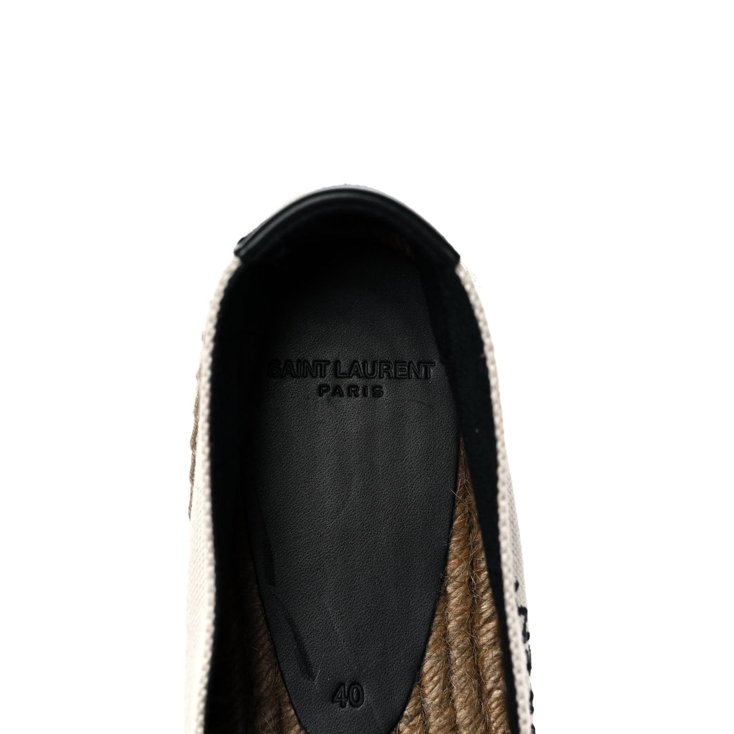 Canvas Nappa Elba Light Logo Embroidered Espadrilles 40 Ecru