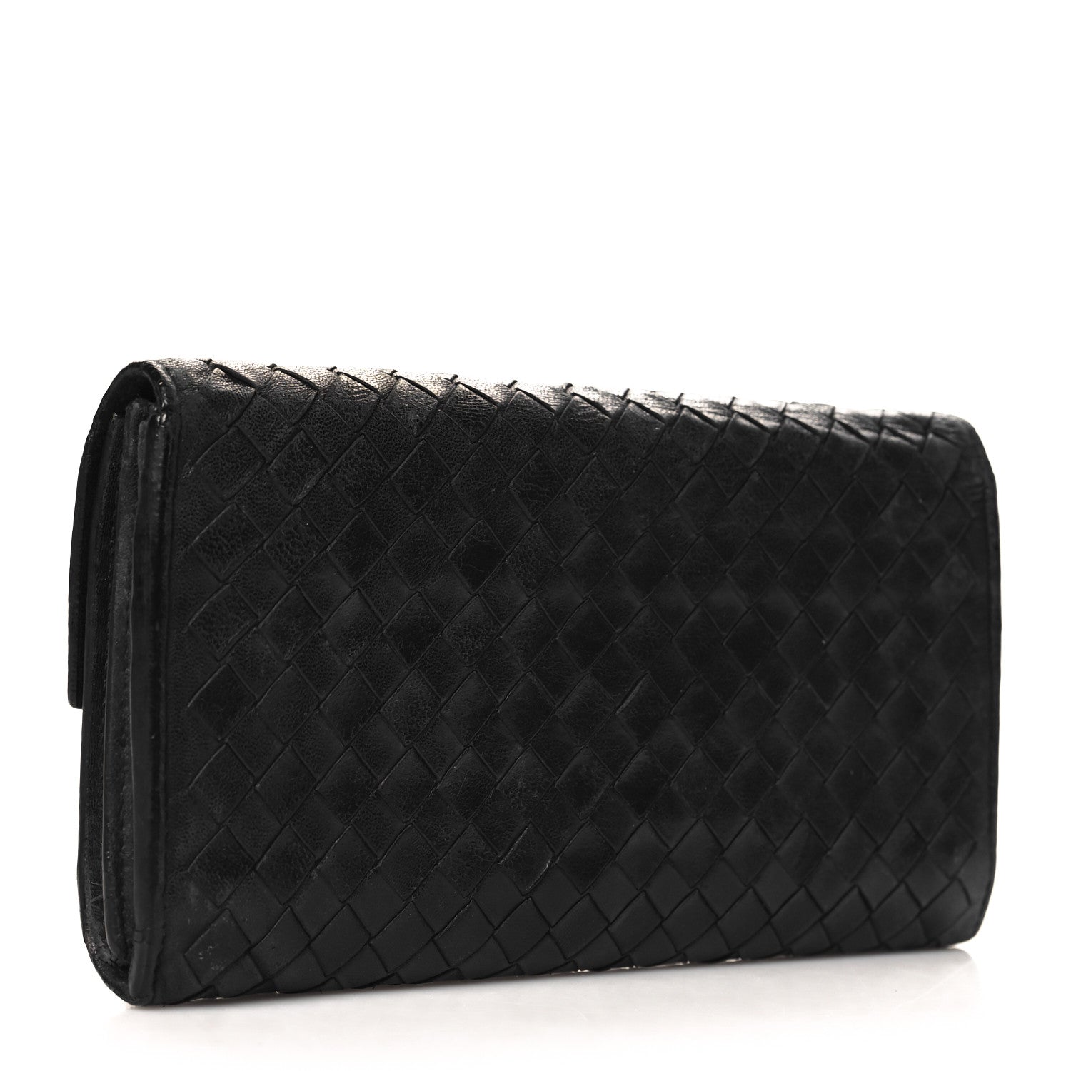 Bottega Veneta Nappa Intrecciato Continental Flap Wallet Black 3 of 10