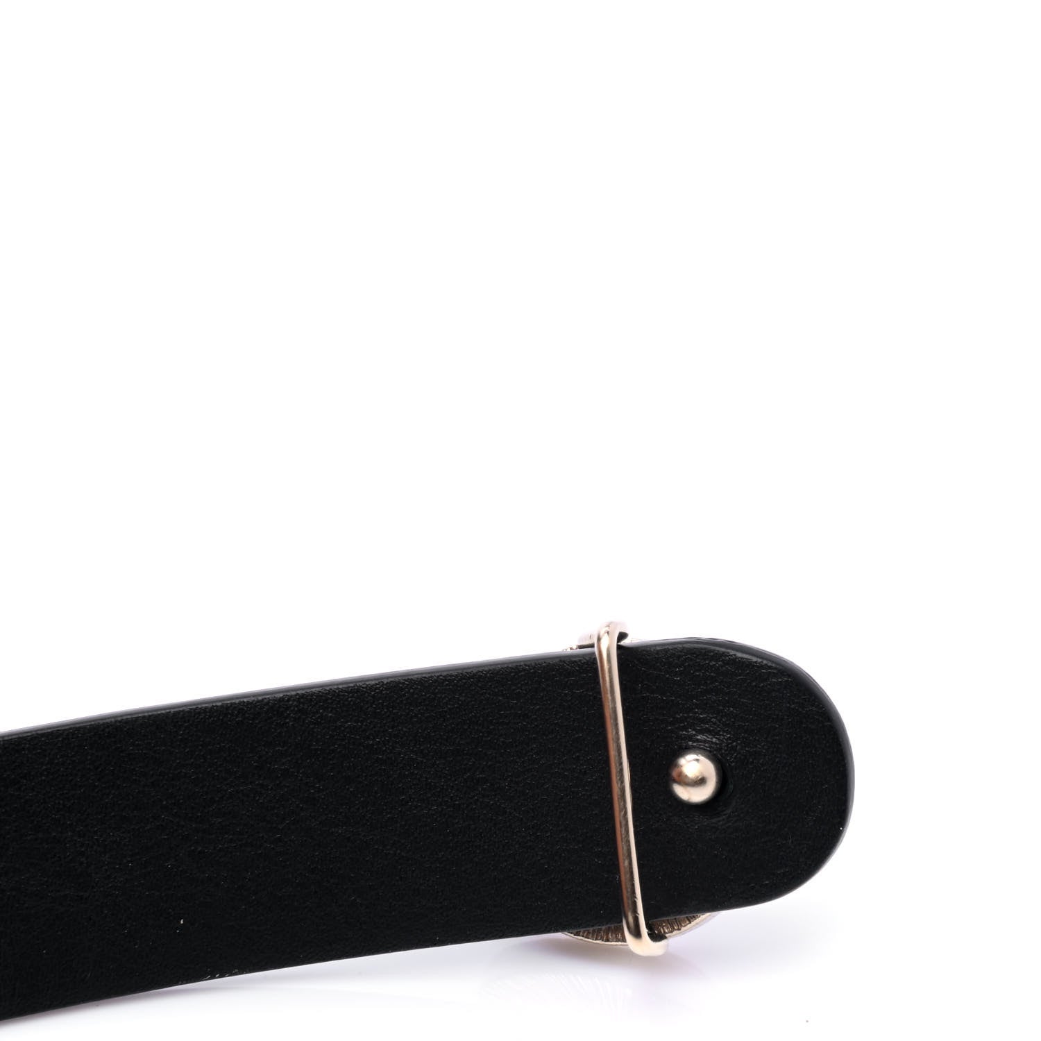 Chanel Calfskin Pearl Quilted CC Belt 80 32 Black 5 of 6
