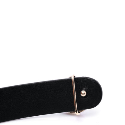 Chanel Calfskin Pearl Quilted CC Belt 80 32 Black 5 of 6