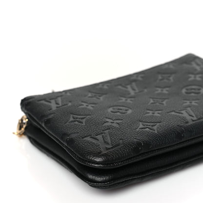 Louis Vuitton Empreinte Double Zip Pochette Black 7 of 9