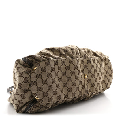 Gucci Monogram Large D Gold Hobo Dark Brown 4 of 13