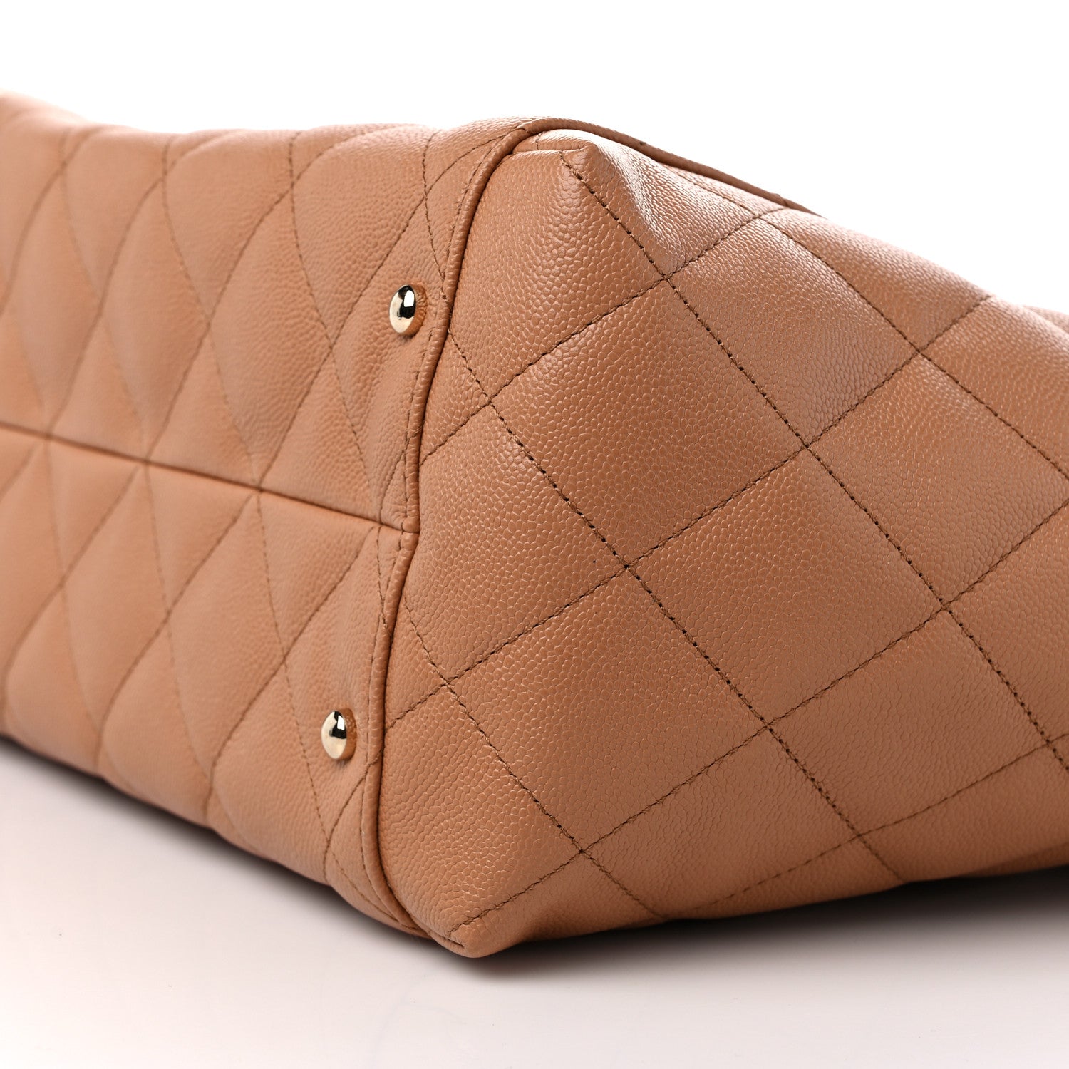Chanel Caviar Quilted Large Shopping Tote Dark Beige 9 of 9