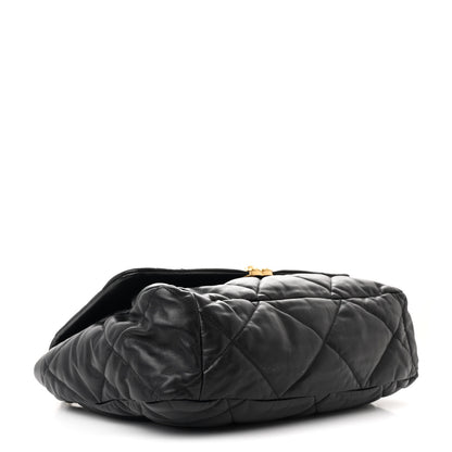 Chanel Lambskin Quilted Maxi Chanel 19 Flap Black 4 of 10