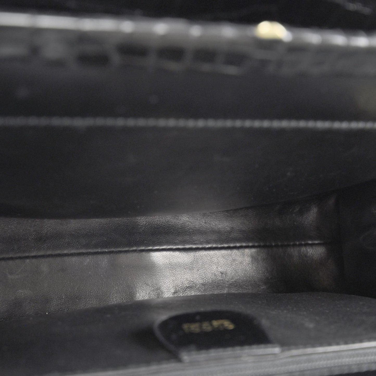 Crocodile Frame Bag Black