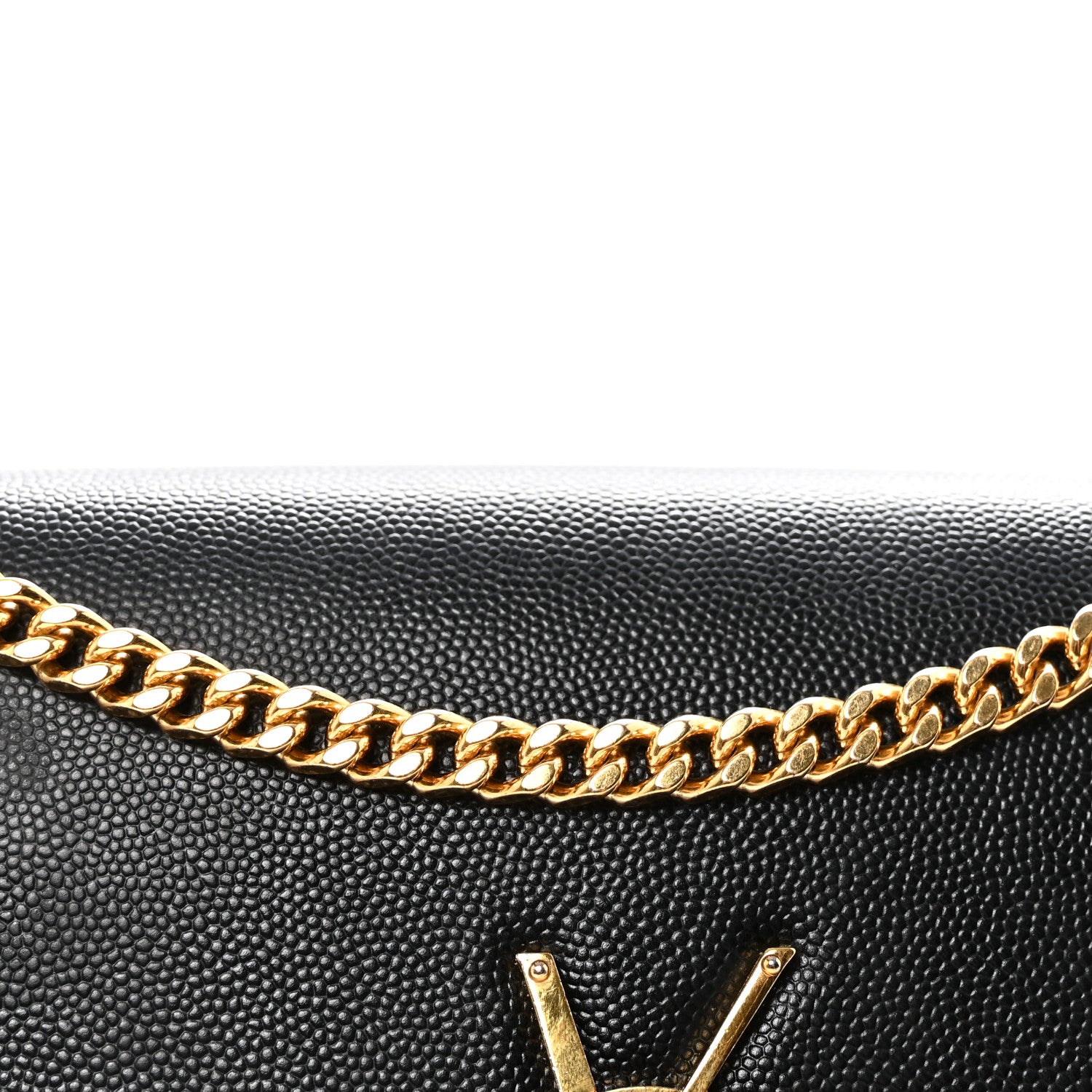 Saint Laurent Grain De Poudre Medium Classic Monogram Kate Satchel Black 7 of 9