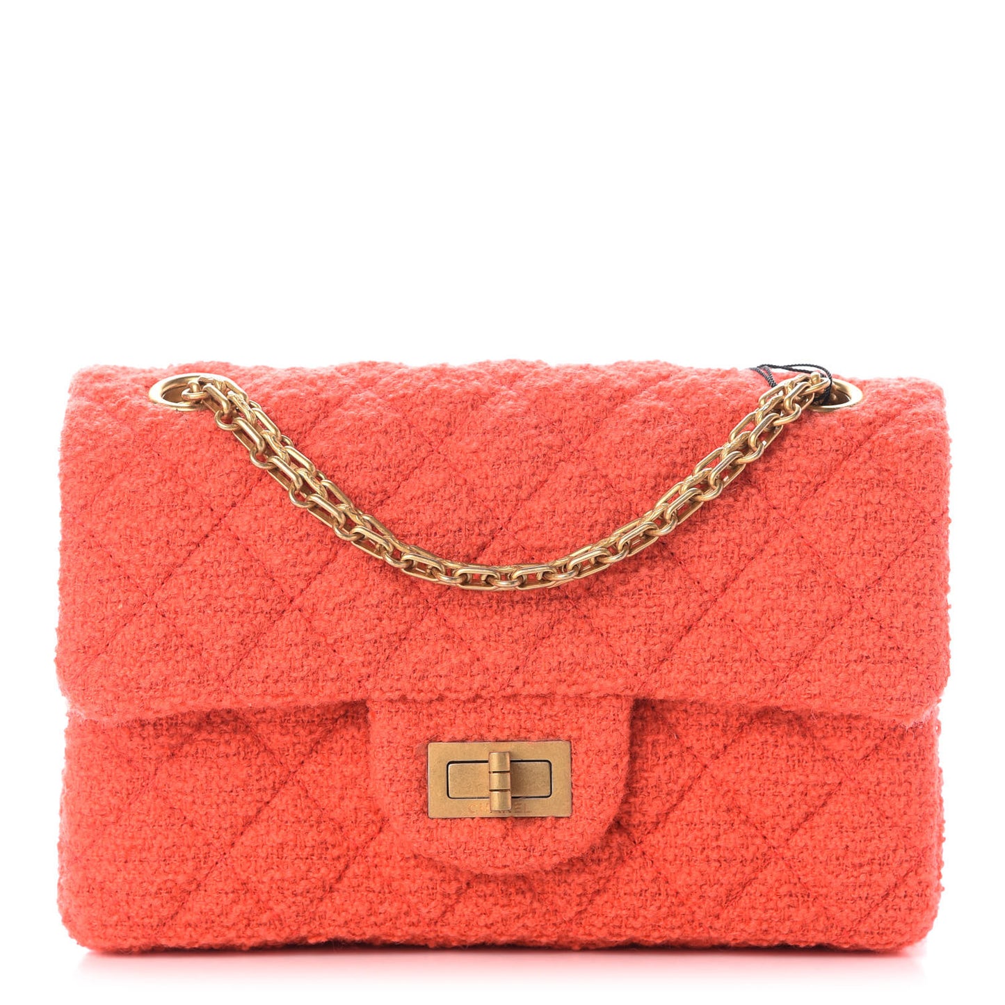 Tweed Quilted 2.55 Reissue Mini Flap Coral