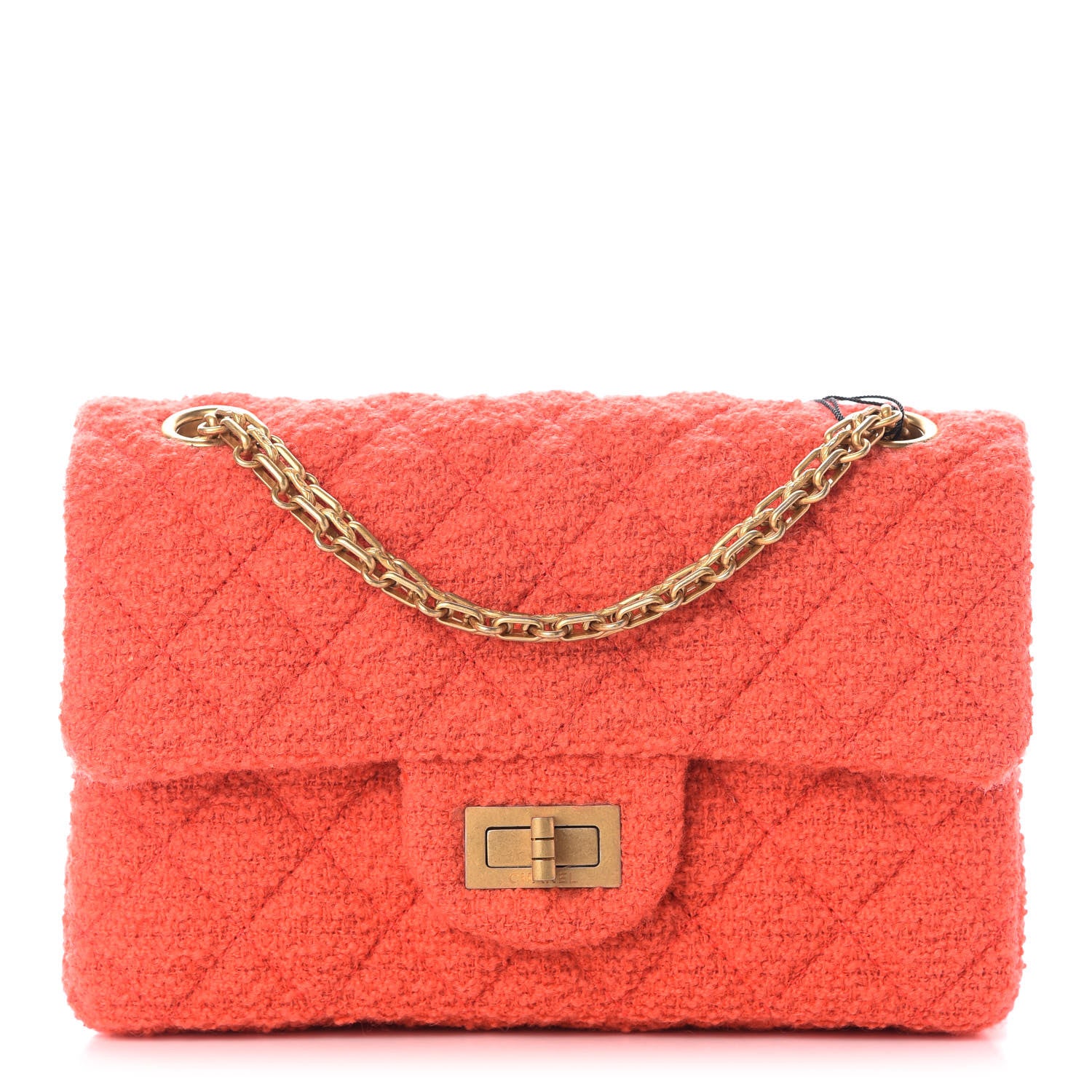 Chanel Tweed Quilted 2.55 Reissue Mini Flap Coral 1 of 9