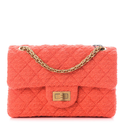 Chanel Tweed Quilted 2.55 Reissue Mini Flap Coral 1 of 9