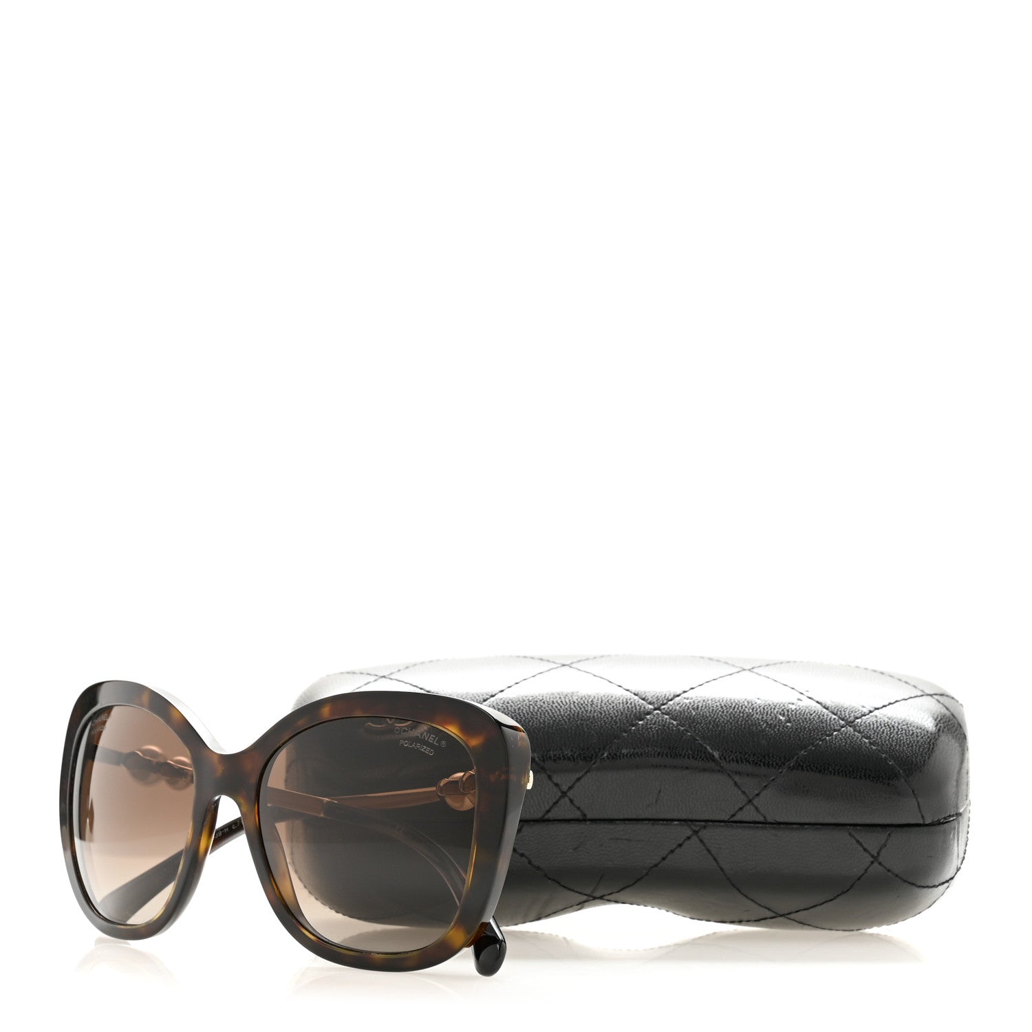 Chanel Acetate Pearl Winter Butterfly Sunglasses 5339-H  Tortoise 8 of 8