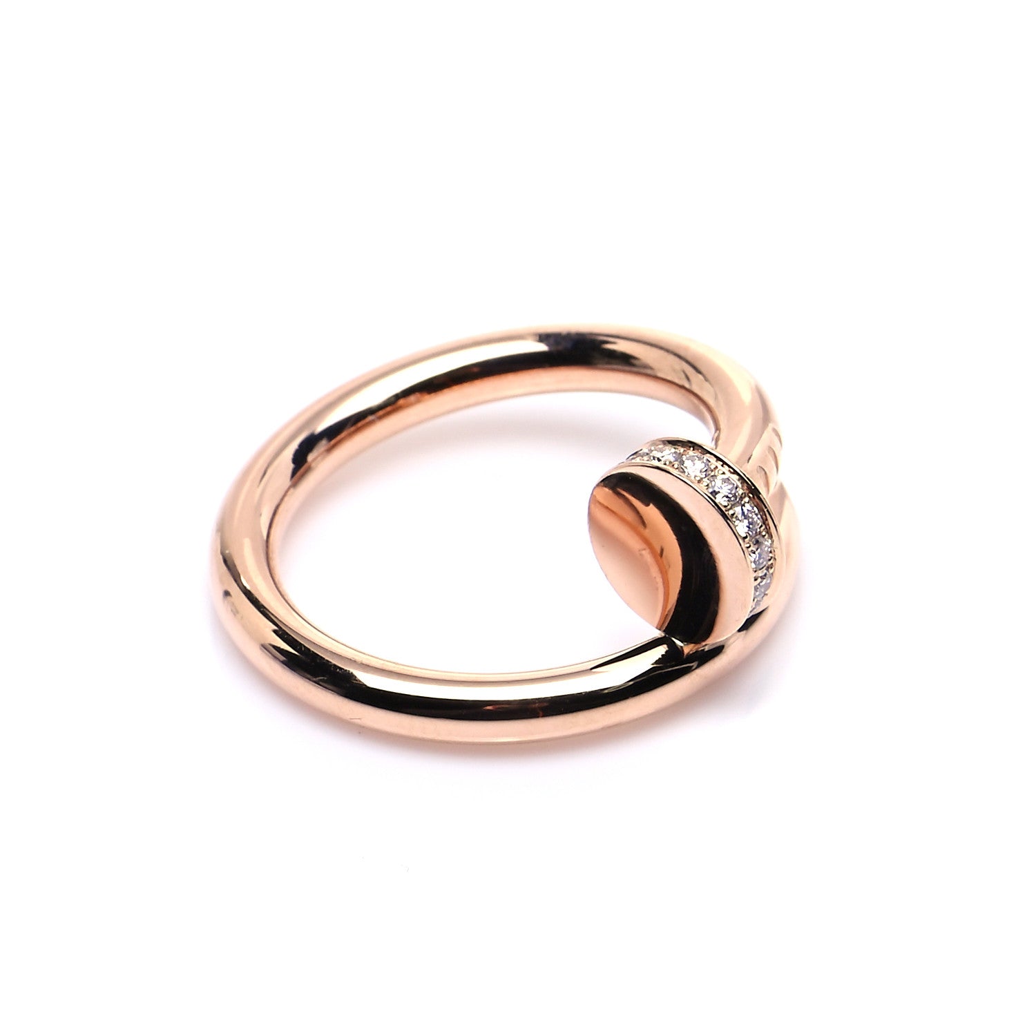 Cartier 18K Pink Gold Diamond Juste Un Clou Ring 50 5.25 6 of 6