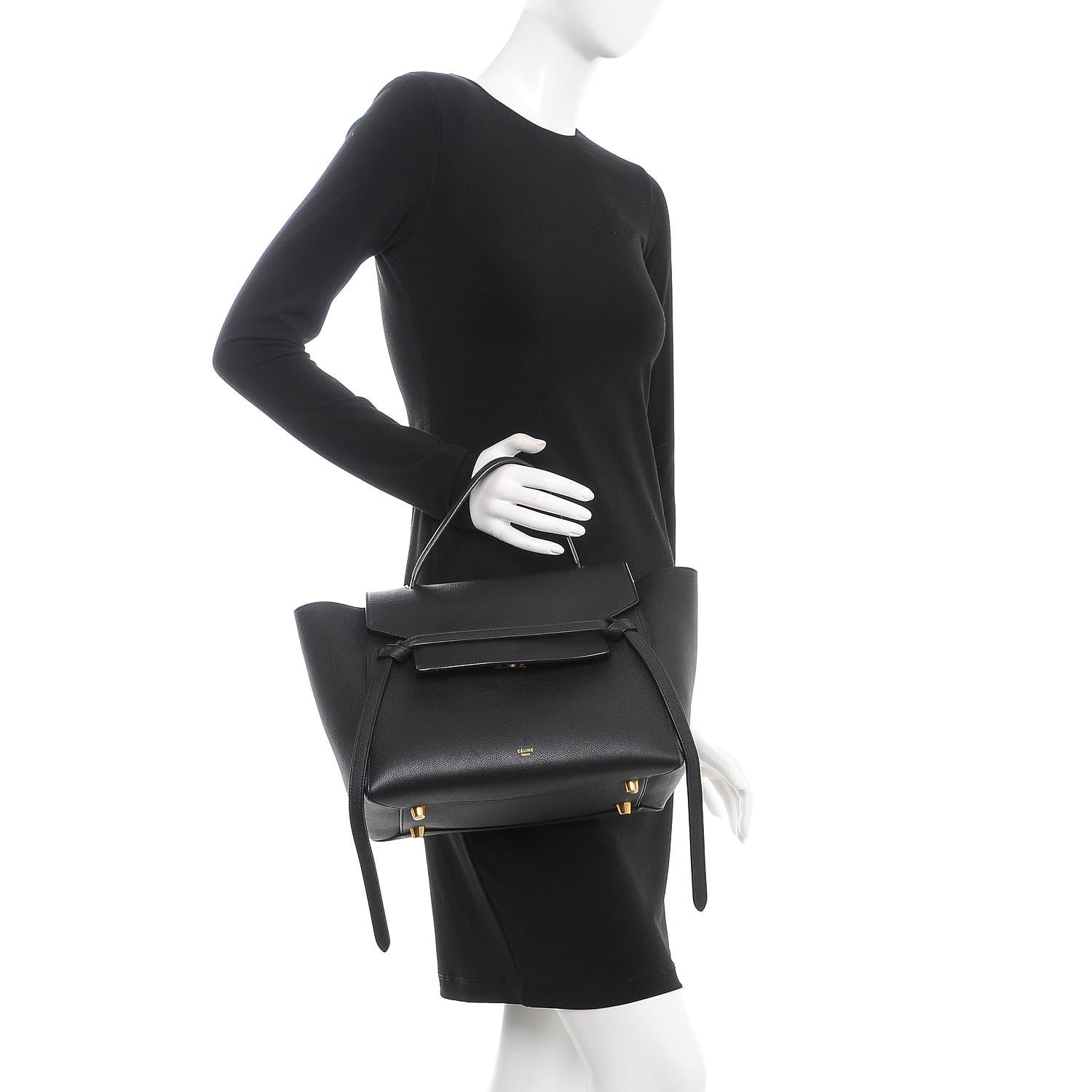 Celine Grained Calfskin Mini Belt Bag Black 3 of 8