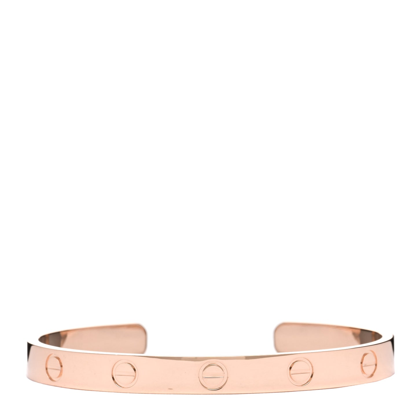 18K Pink Gold LOVE Cuff Bracelet 17
