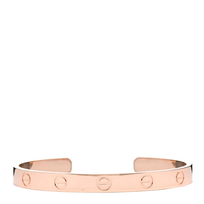 Cartier 18K Pink Gold LOVE Cuff Bracelet 17 1 of 3