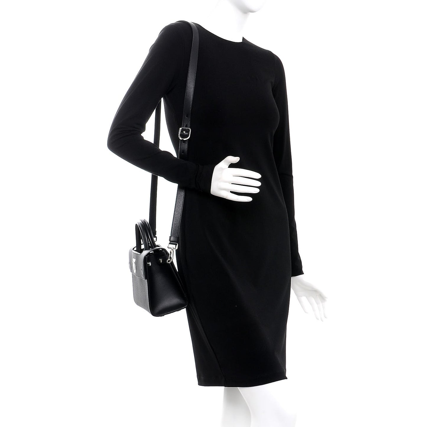 Grained Calfskin Mini Diorever Flap Black
