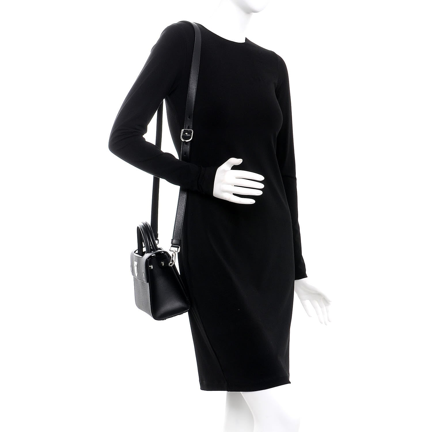 Christian Dior Grained Calfskin Mini Diorever Flap Black 2 of 7
