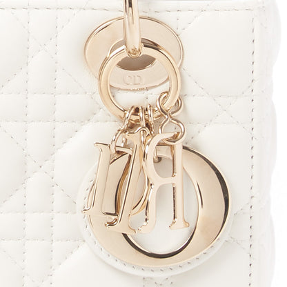 Christian Dior Lambskin Cannage Small My ABCDior Lady Dior White 9 of 11