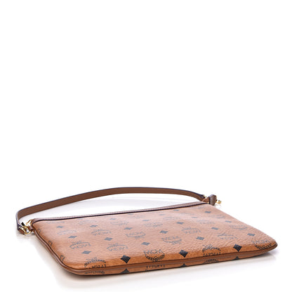 MCM Visetos Liz Shopper Tote Pouch Cognac 4 of 10