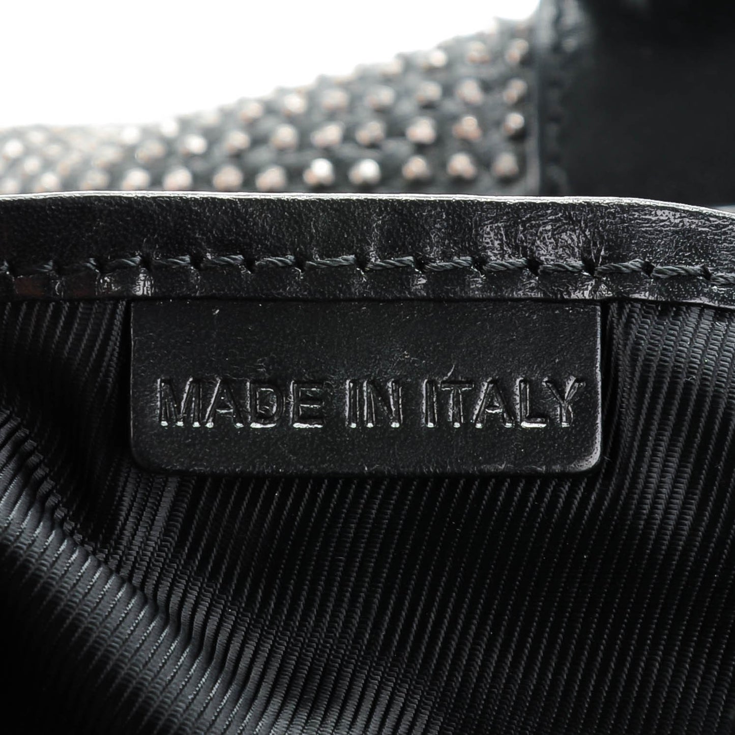 Prorsum Calfskin Studded Knight Satchel Black