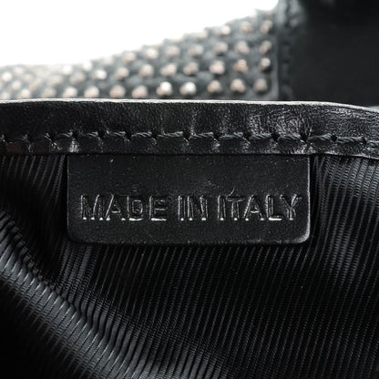 Burberry Prorsum Calfskin Studded Knight Satchel Black 6 of 7