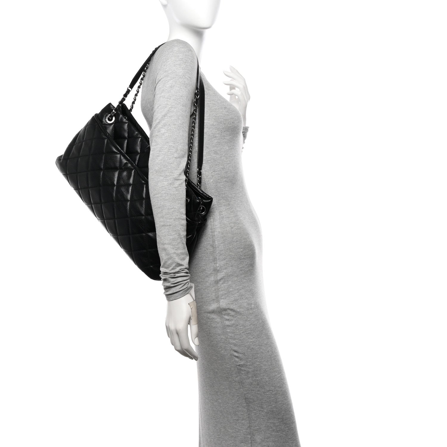 Chanel Caviar Quilted Timeless CC Soft Tote Black 2 of 11