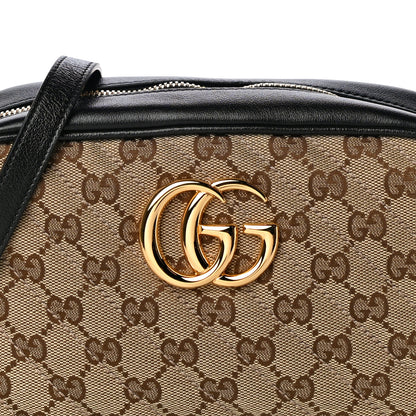 Gucci Monogram Matelasse Diagonal Small GG Marmont Chain Shoulder Bag Beige Black 9 of 12