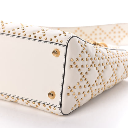 Christian Dior Calfskin Cannage Studded Supple Lady Dior White 8 of 10