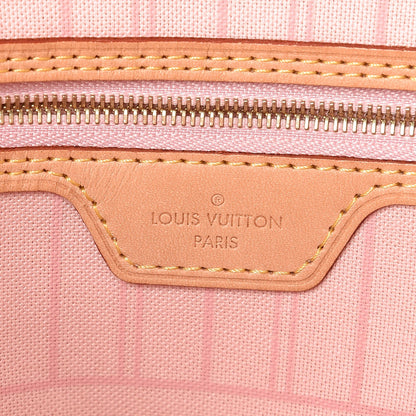 Louis Vuitton Damier Azur Neo Neverfull MM Rose Ballerine 7 of 10