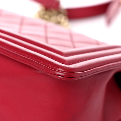 Chanel Calfskin Quilted Small Boy Flap Red 9 of 16