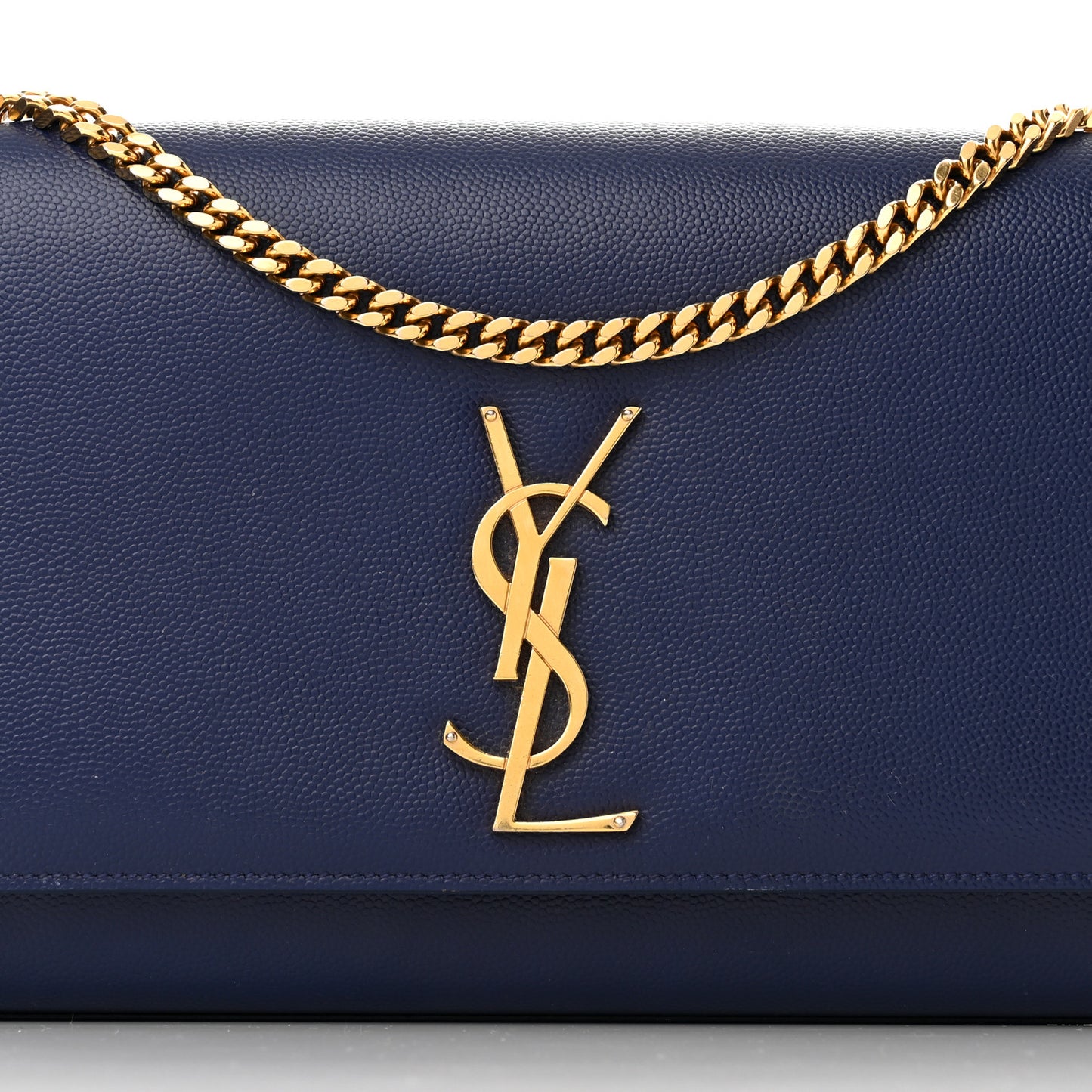 Grain De Poudre Medium Classic Monogram Kate Satchel Flash Blue