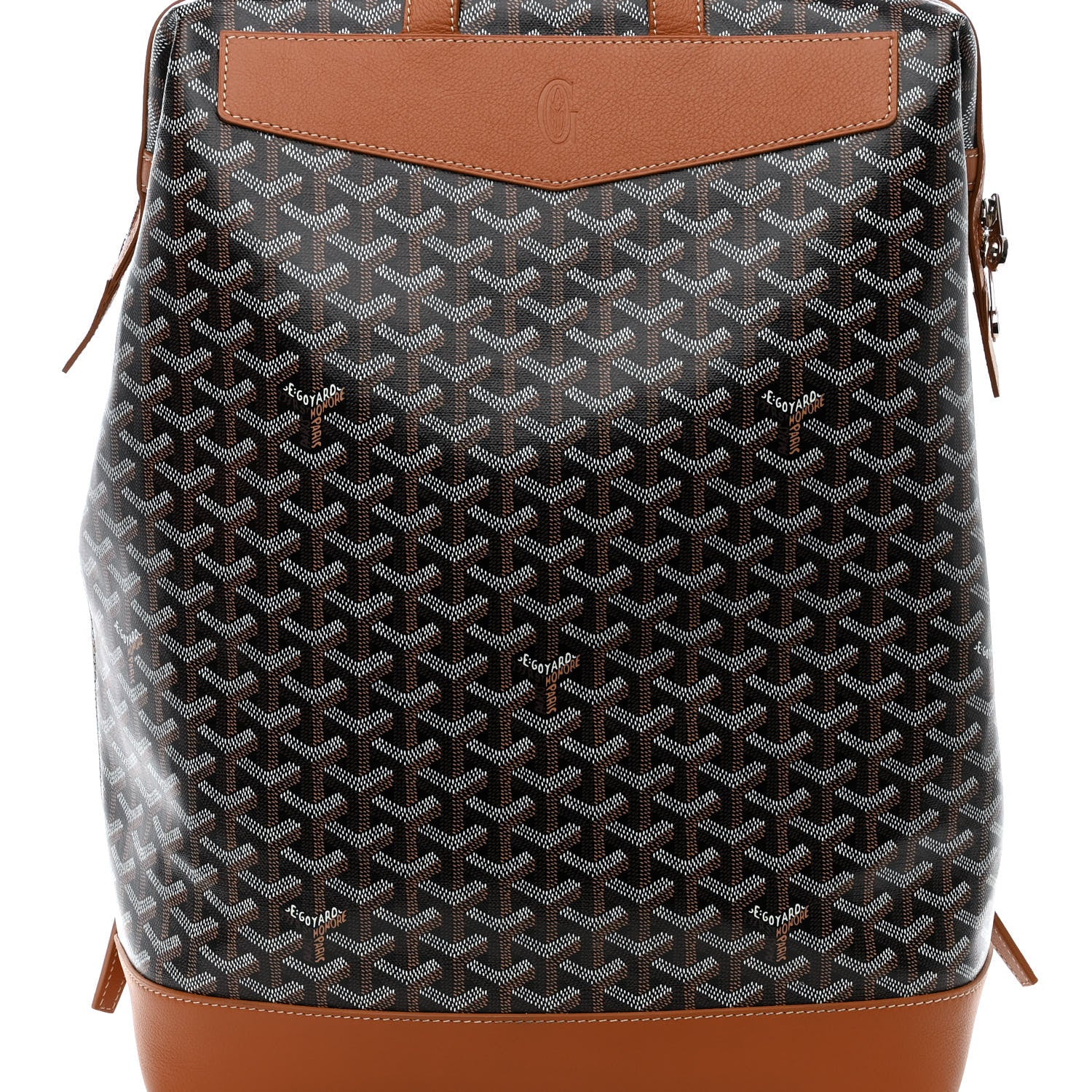 Goyard Goyardine Calfskin Cisalpin Backpack Black Gold 7 of 9