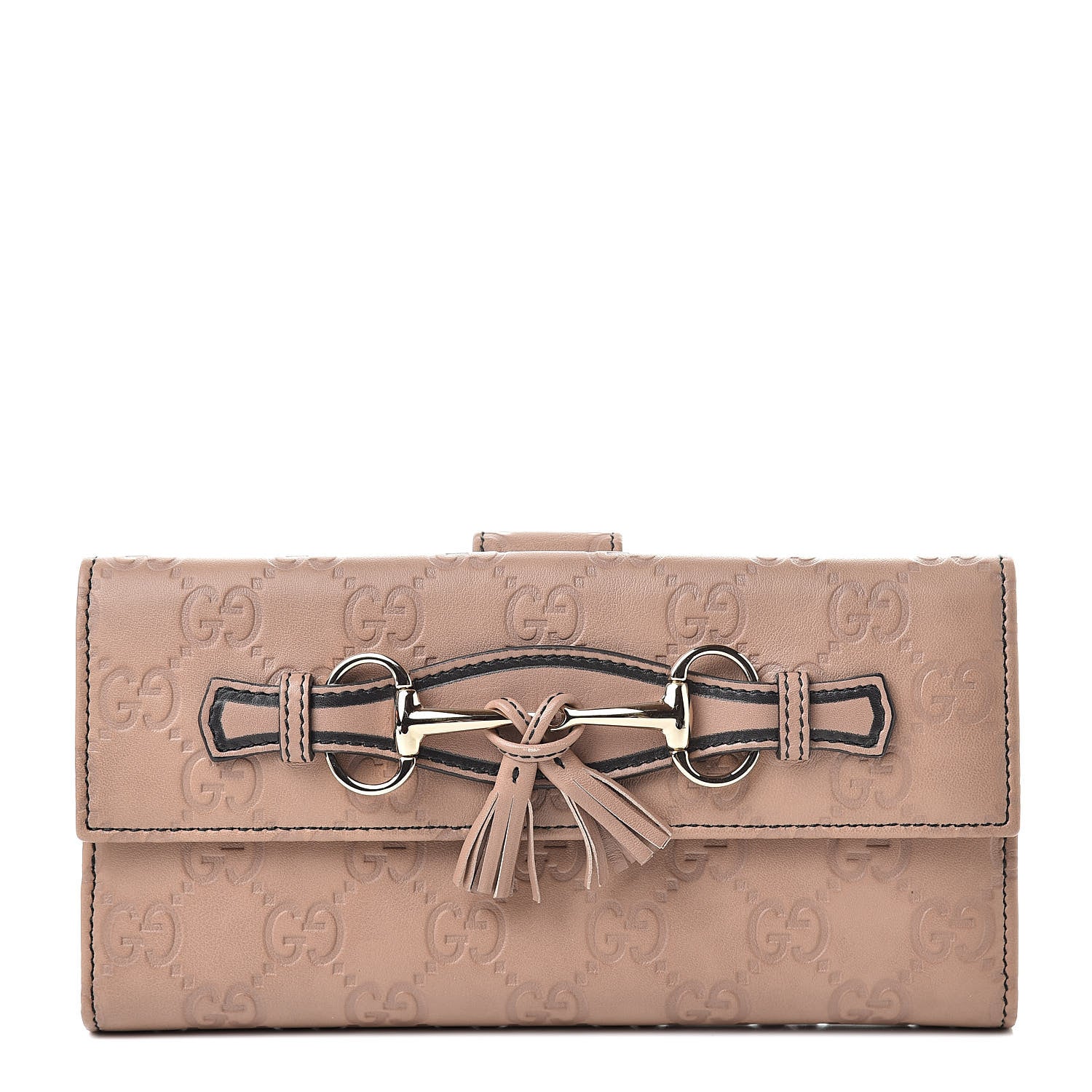 Gucci Guccissima Emily Continental Wallet Camelia 1 of 10
