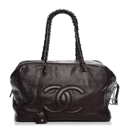Chanel Deerskin Luxe Ligne Bowler Purple 1 of 23