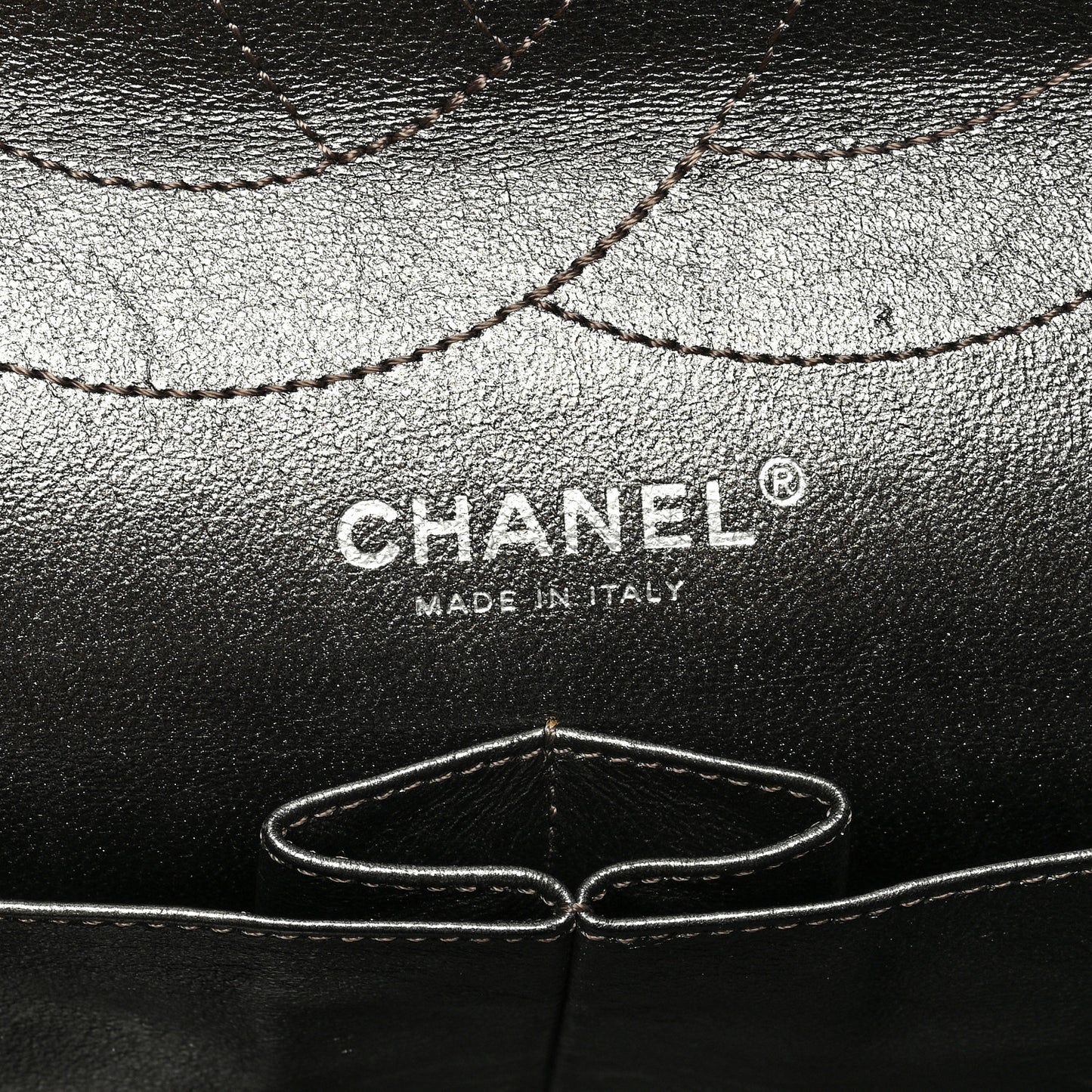 Metallic Aged Calfskin Quilted 2.55 Reissue 228 Flap Pewter