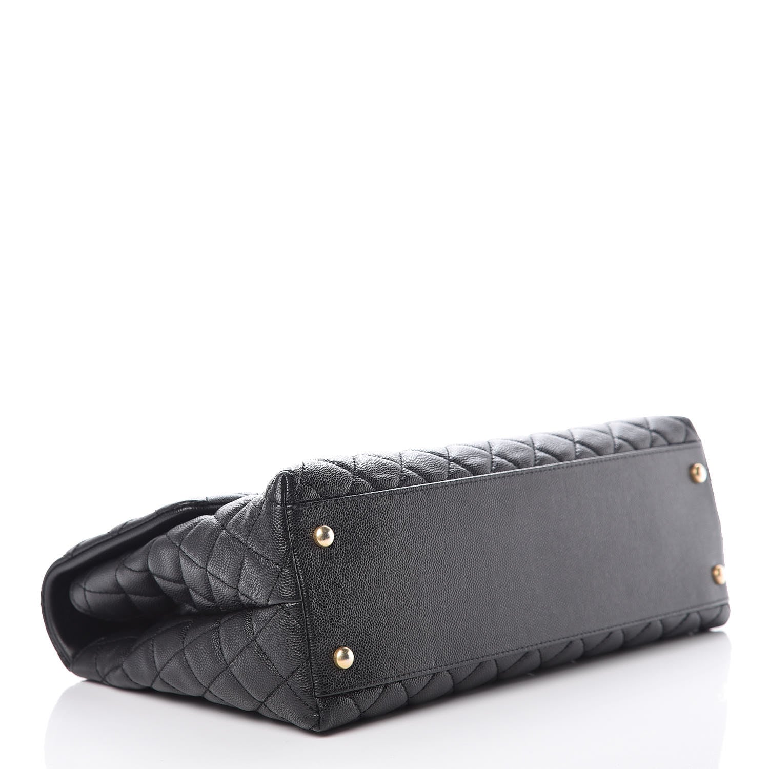 Chanel Caviar Lizard Quilted Medium Coco Handle Flap Black 5 of 11