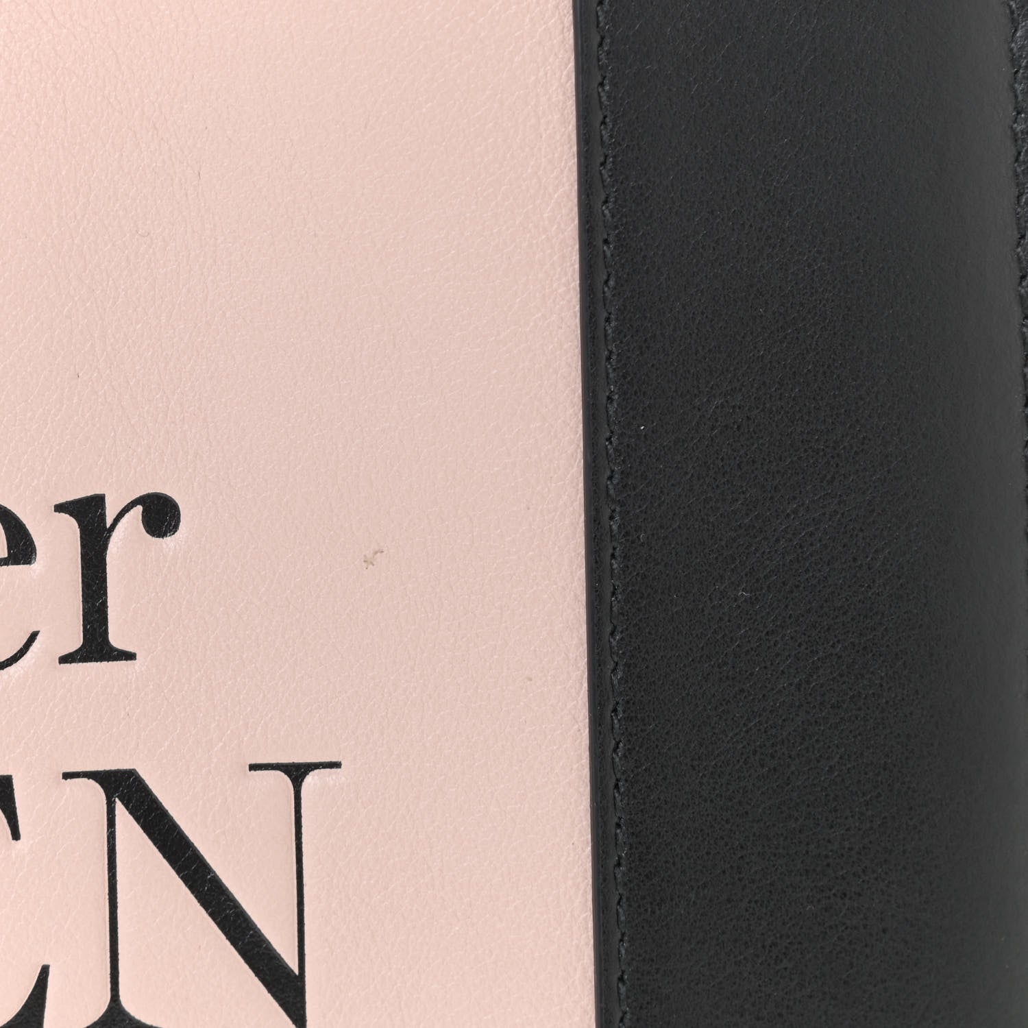 Alexander McQueen Calfskin Zipped Logo Wristlet Pink Black 11 of 12