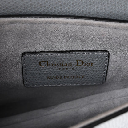Christian Dior Grained Calfskin Mini Saddle Bag Sky Blue 6 of 10
