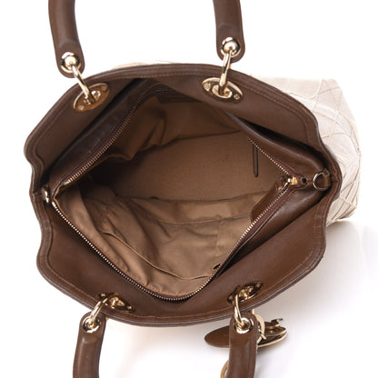 Christian Dior Canvas Cannage Medium Granville Tote Beige 9 of 18