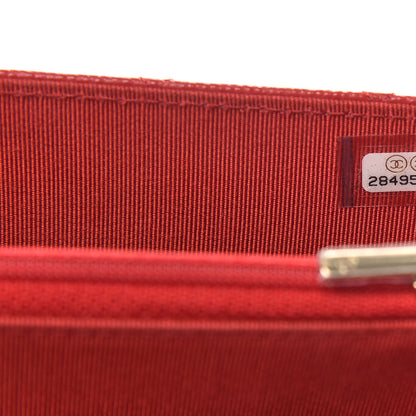Chanel Caviar Quilted Square Wallet On Chain WOC Red 8 of 11