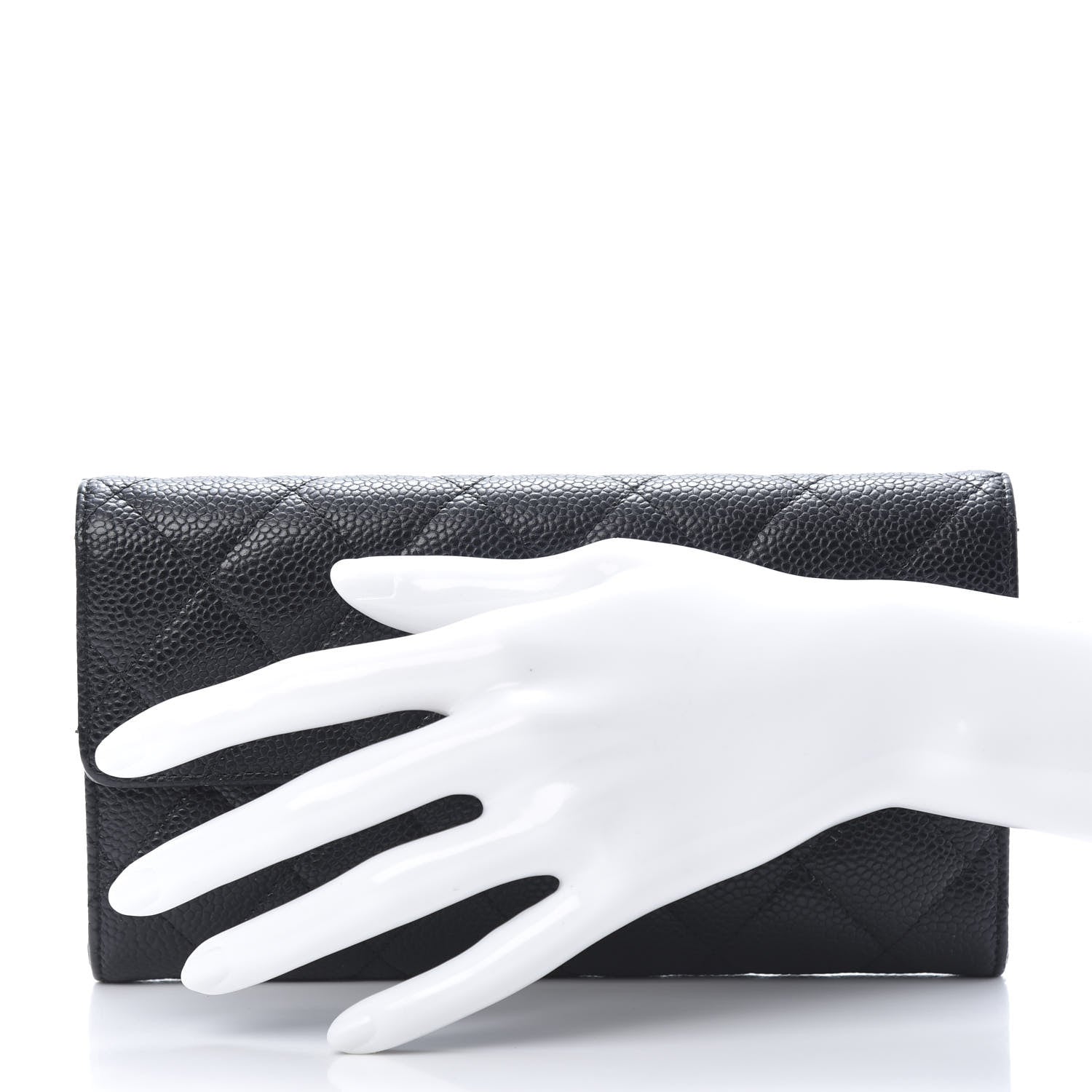 Chanel Caviar Quilted Large Flap Wallet Black 2 of 9