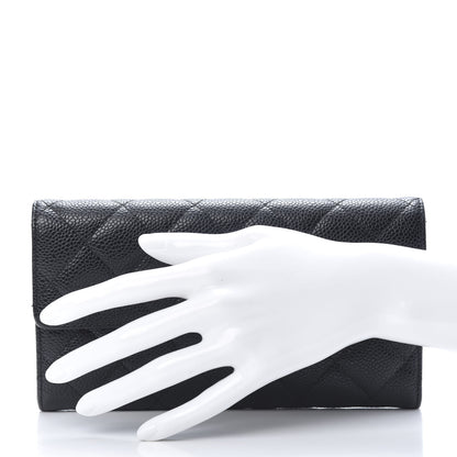 Chanel Caviar Quilted Large Flap Wallet Black 2 of 9