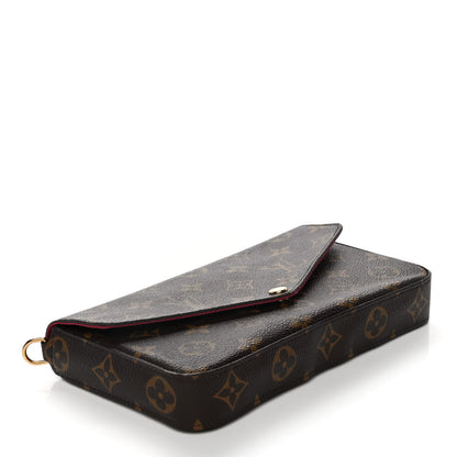 Louis Vuitton Monogram Pochette Felicie Chain Wallet Fuchsia 5 of 18