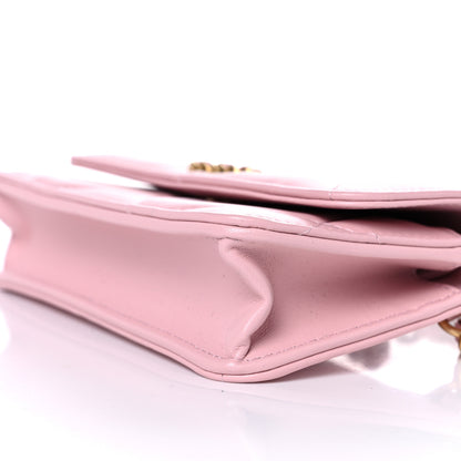 Chanel Lambskin Quilted Chanel 19 Belt Phone Holder Bag Pink 10 of 11